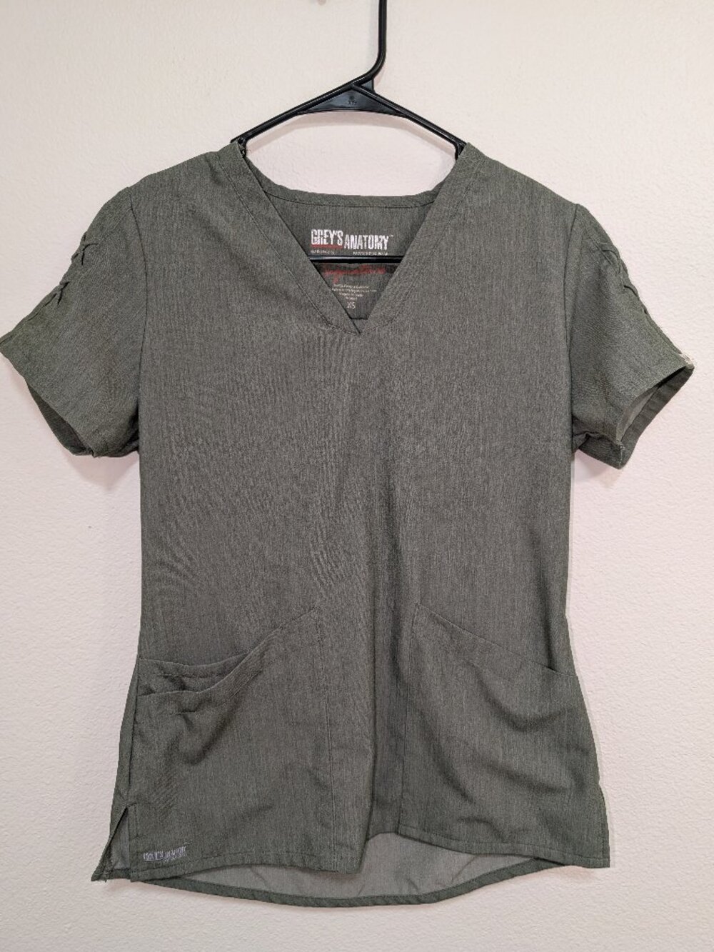 Grey's Anatomy Signature Army Green Scrub Top XS